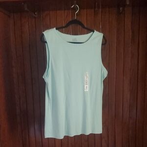 Women's Sleeveless Green Tank Top